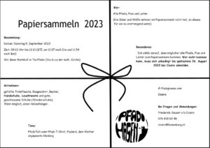 thumbnail of Papiersammeln_2023_Einladung